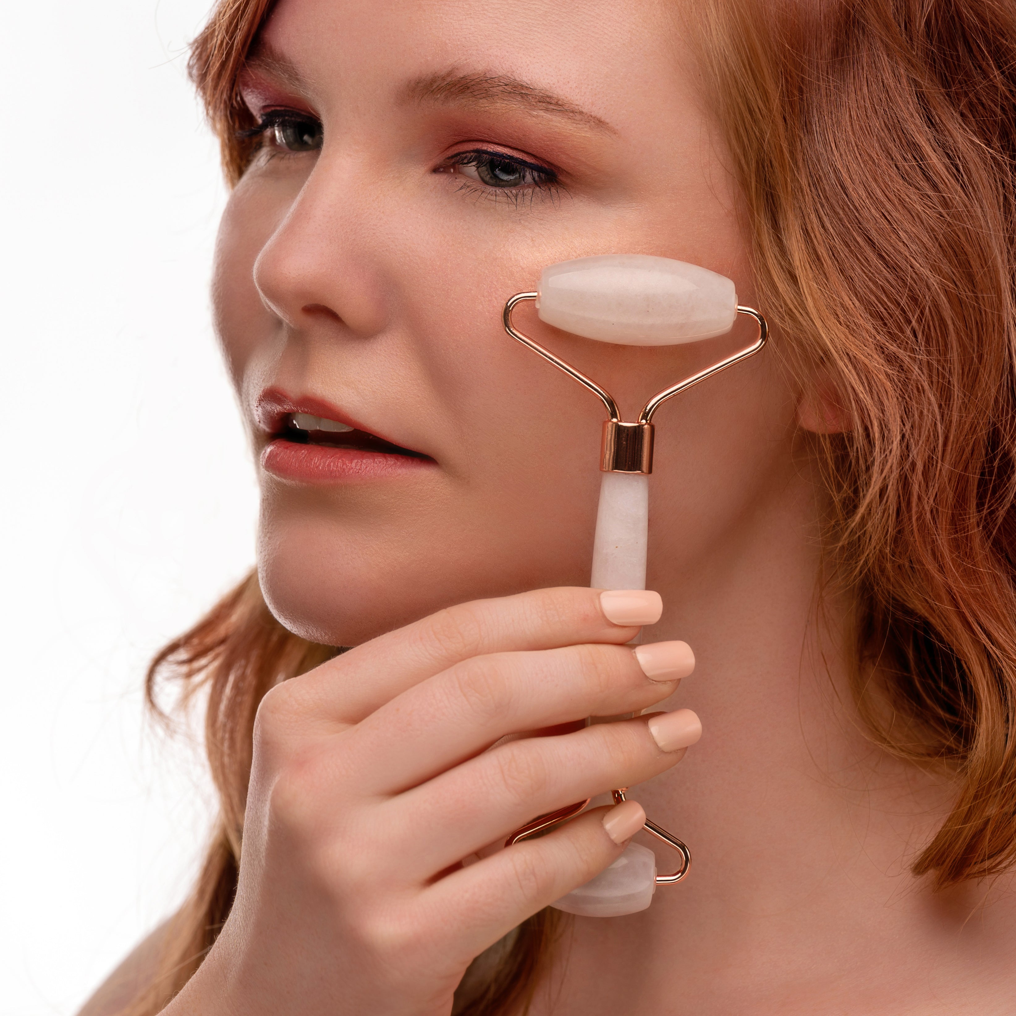 Rose Quartz Facial Roller – Dual-Ended Beauty Tool for Calming, Cooling & Skin Radianc